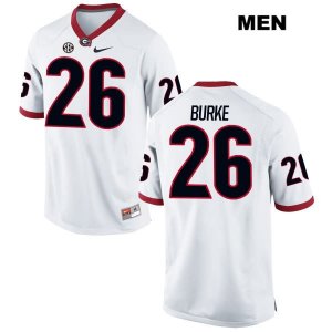 Men's Georgia Bulldogs NCAA #26 Patrick Burke Nike Stitched White Authentic College Football Jersey DEE0654DI